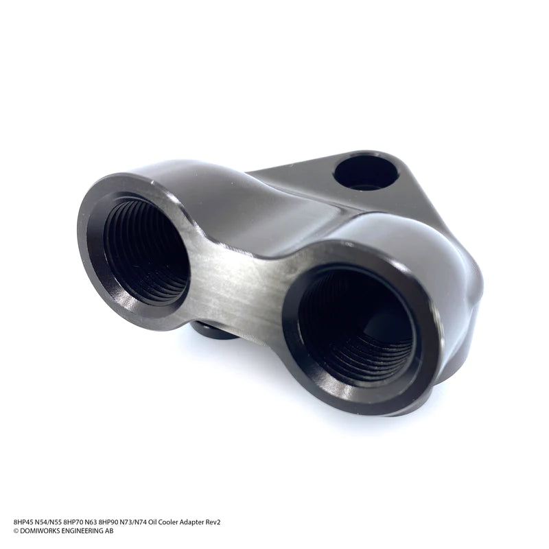 DOMIWORKS 8HP OIL COOLER ADAPTER - N54/N55, N63 AND N73/N74 - TYPE 2