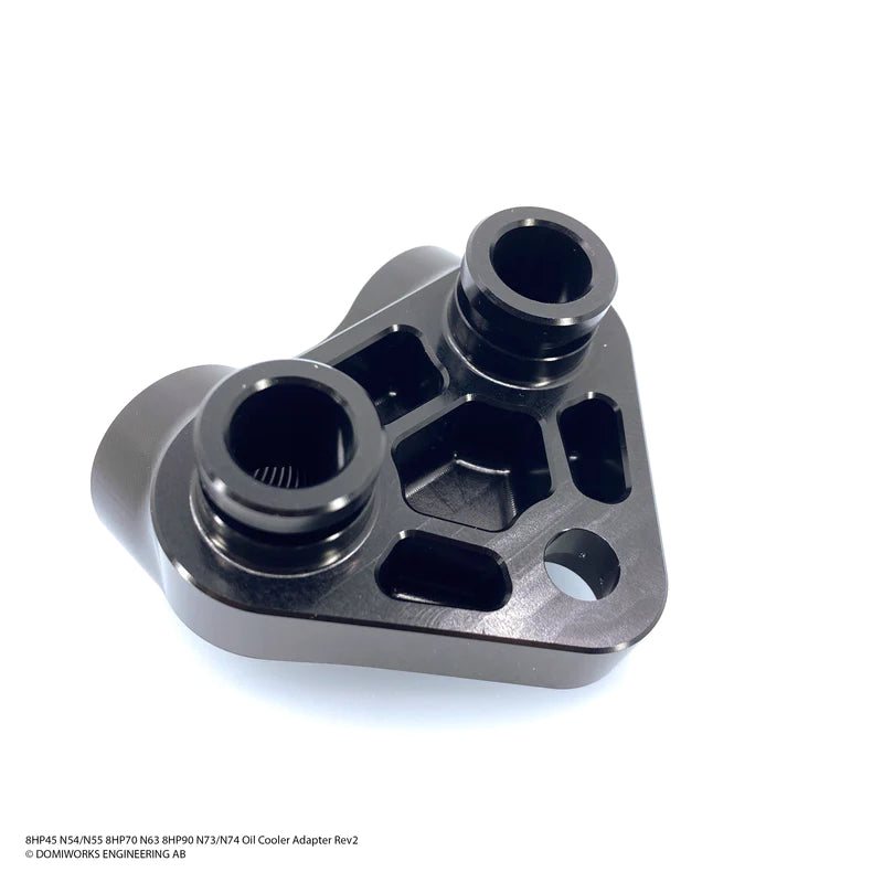 DOMIWORKS 8HP OIL COOLER ADAPTER - N54/N55, N63 AND N73/N74 - TYPE 2