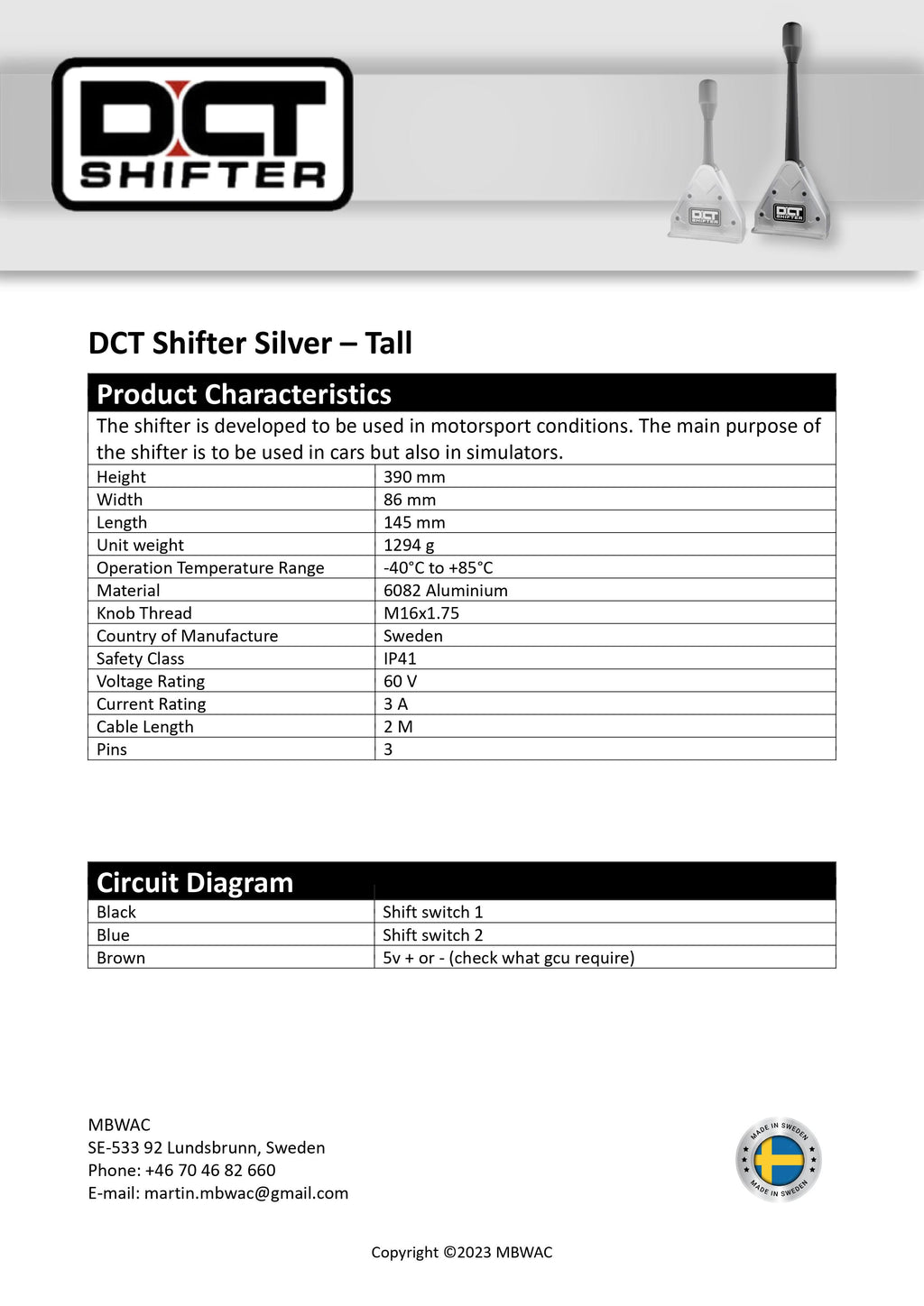 DCT Shifter 390GT - Virtual Seq Gear Shifter