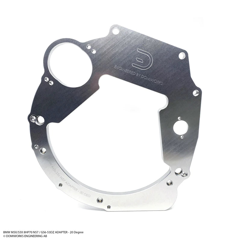 DOMIWORKS BMW M5X/S5X 8HP 45/50/70/75 N57 B57 B58 ADAPTER - 20 DEGREE TILT
