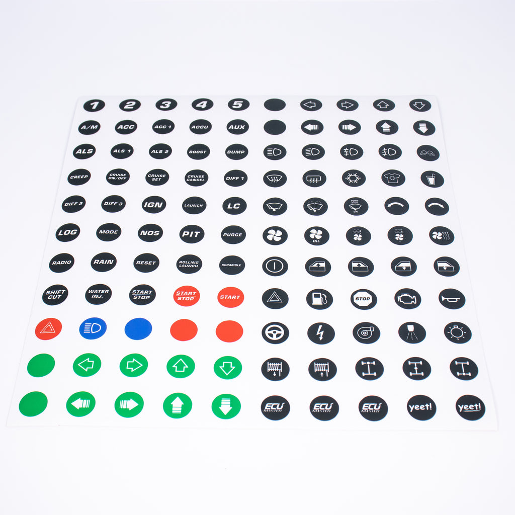 Button Box Stickers For Numeric Keyboard Can Keyboard Button Inserts And Sticker Sheet Kit – PONY DRIFT