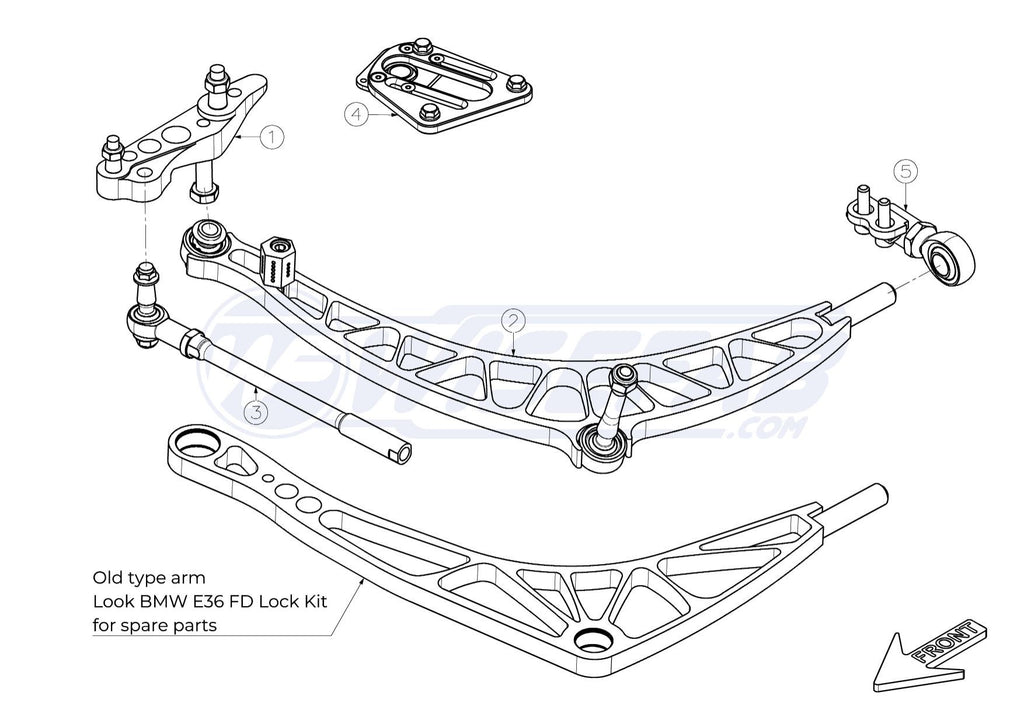 WISEFAB BMW E30 (4-LUG) Front Drift Suspension Kit