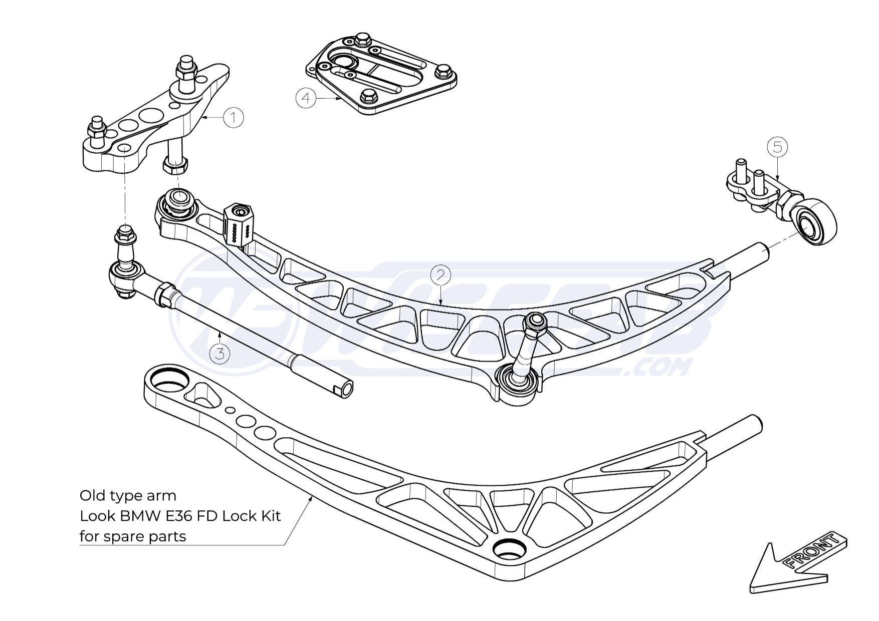 WISEFAB BMW E30 (4-LUG) Front Drift Suspension Kit