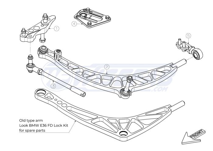 WISEFAB BMW E30/36 Hybrid (5-LUG) Front Drift Suspension Kit
