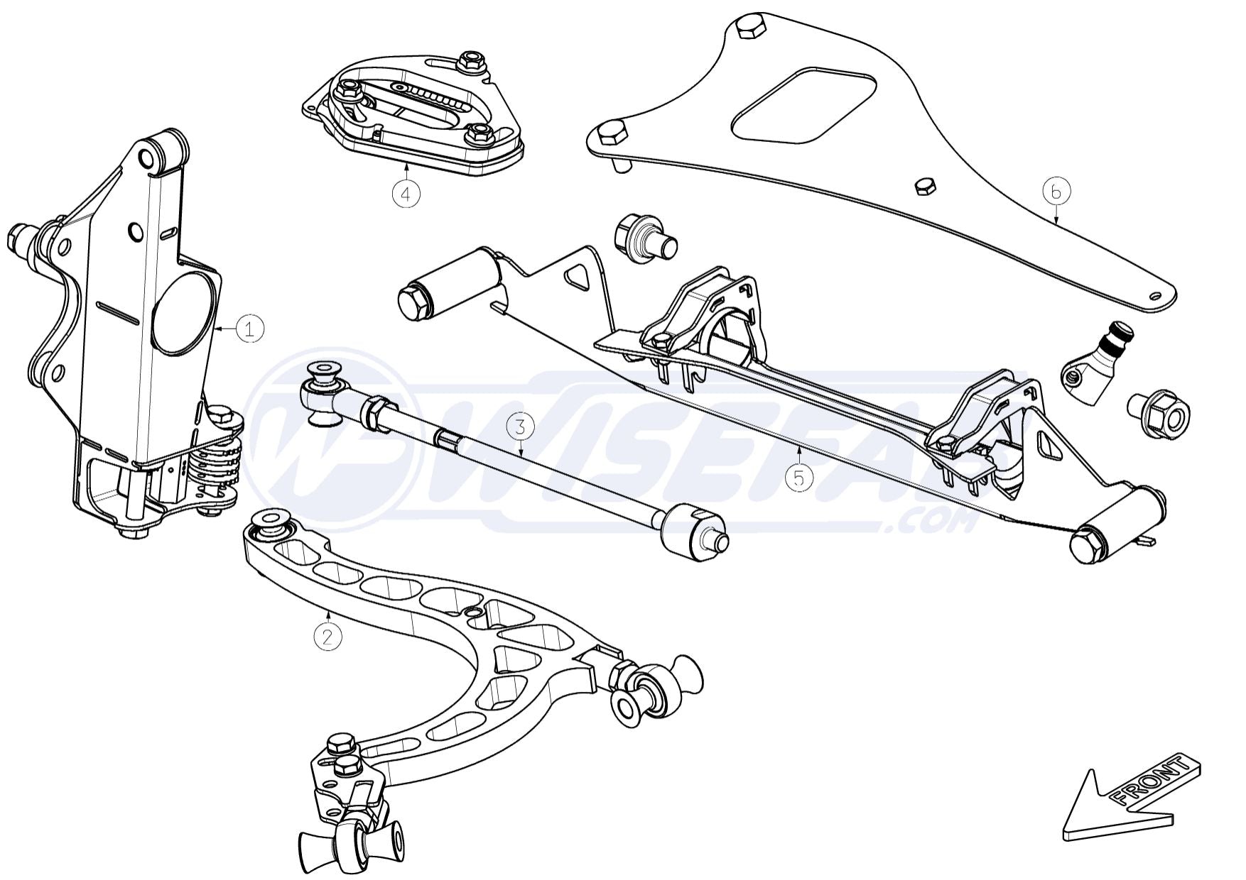 WISEFAB Nissan S-Chassie V.2 Front Drift Suspension Kit with Rack Relocation
