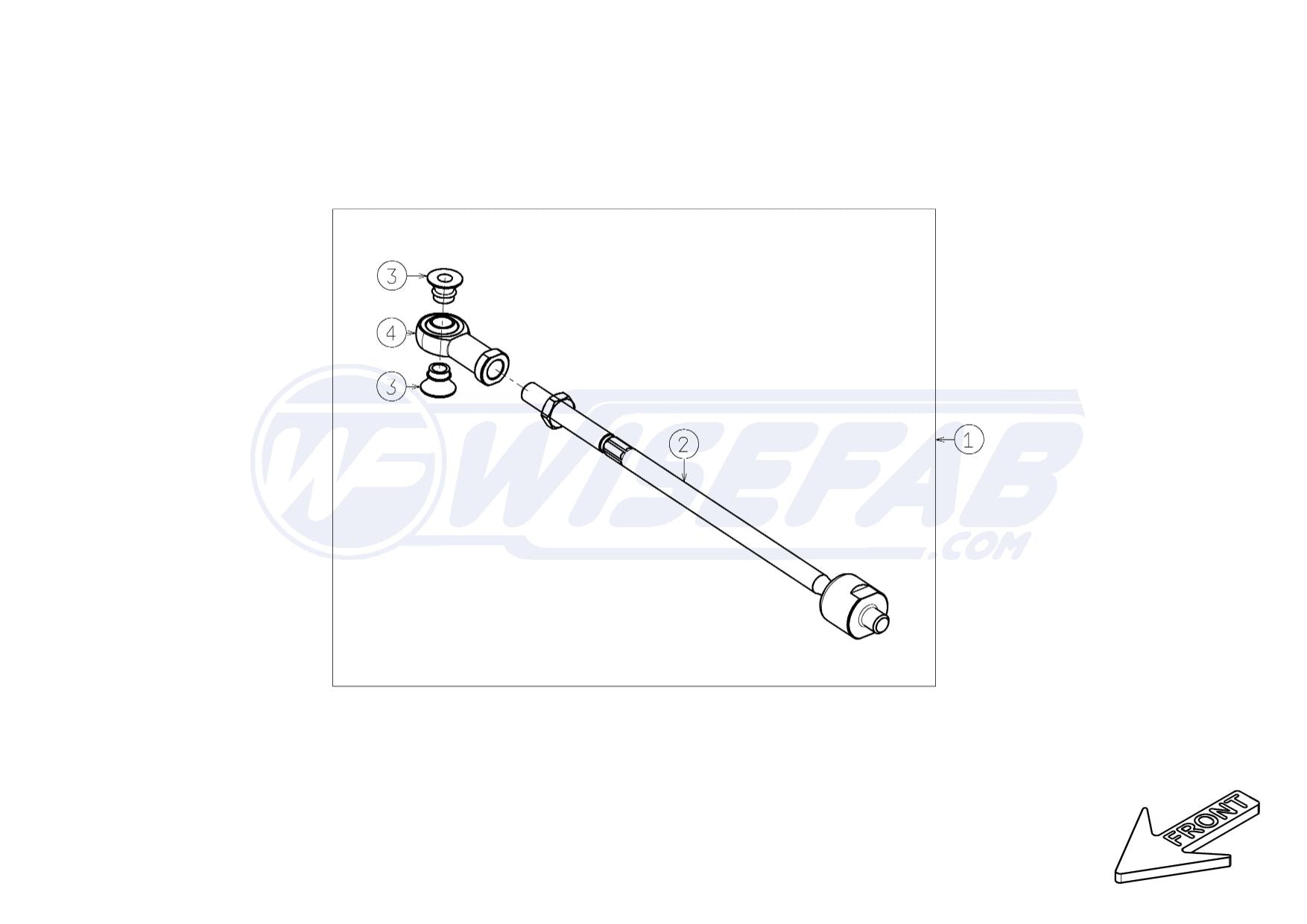 Inner Tie Rod 360mm, Nissan S-Chassie, R-Chassie, BMW/E9x/E8x, Toyota A90